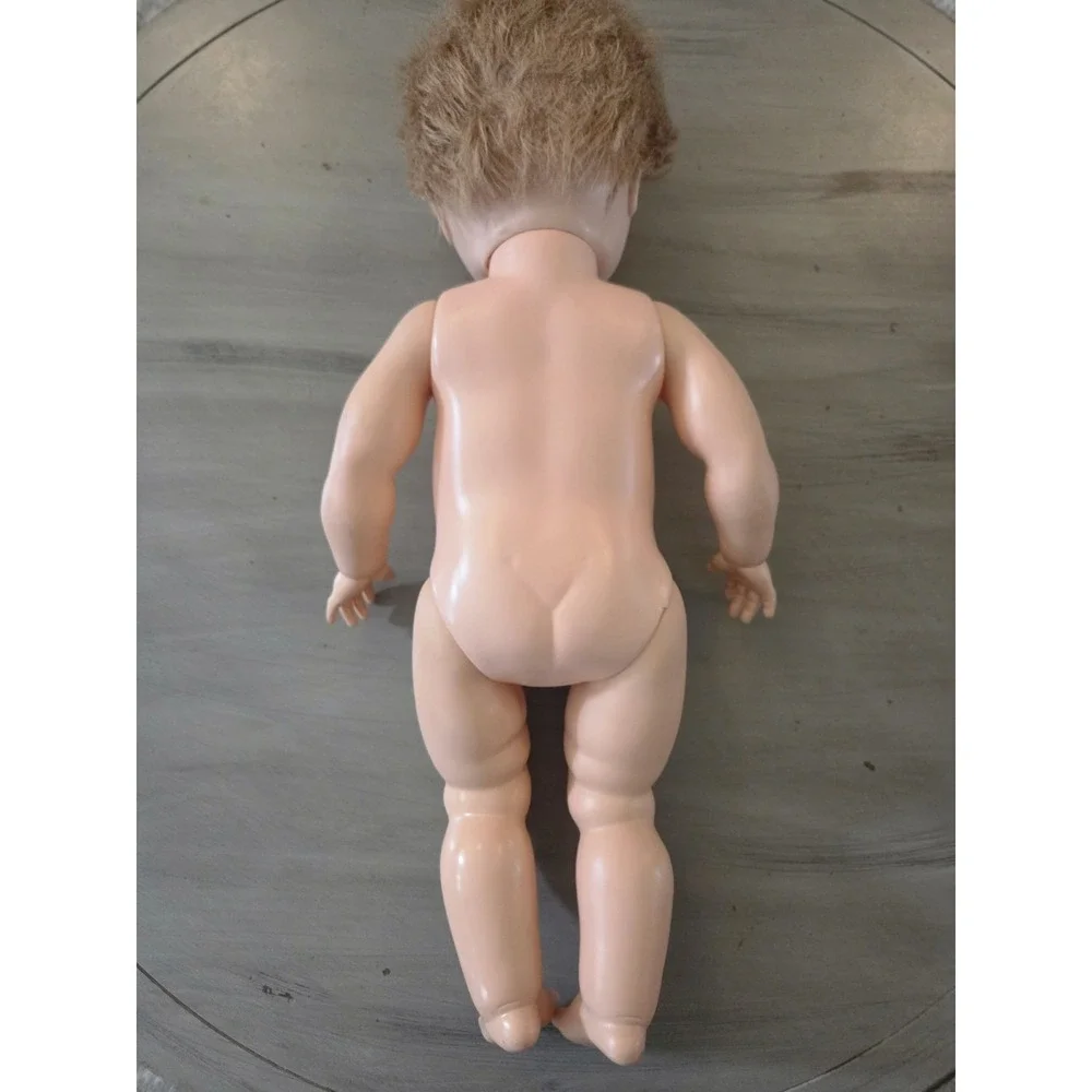 Vtg 50s 60s Drink And Wet Doll Eyes Close Blue Eyes Reddish Brown Hair‎